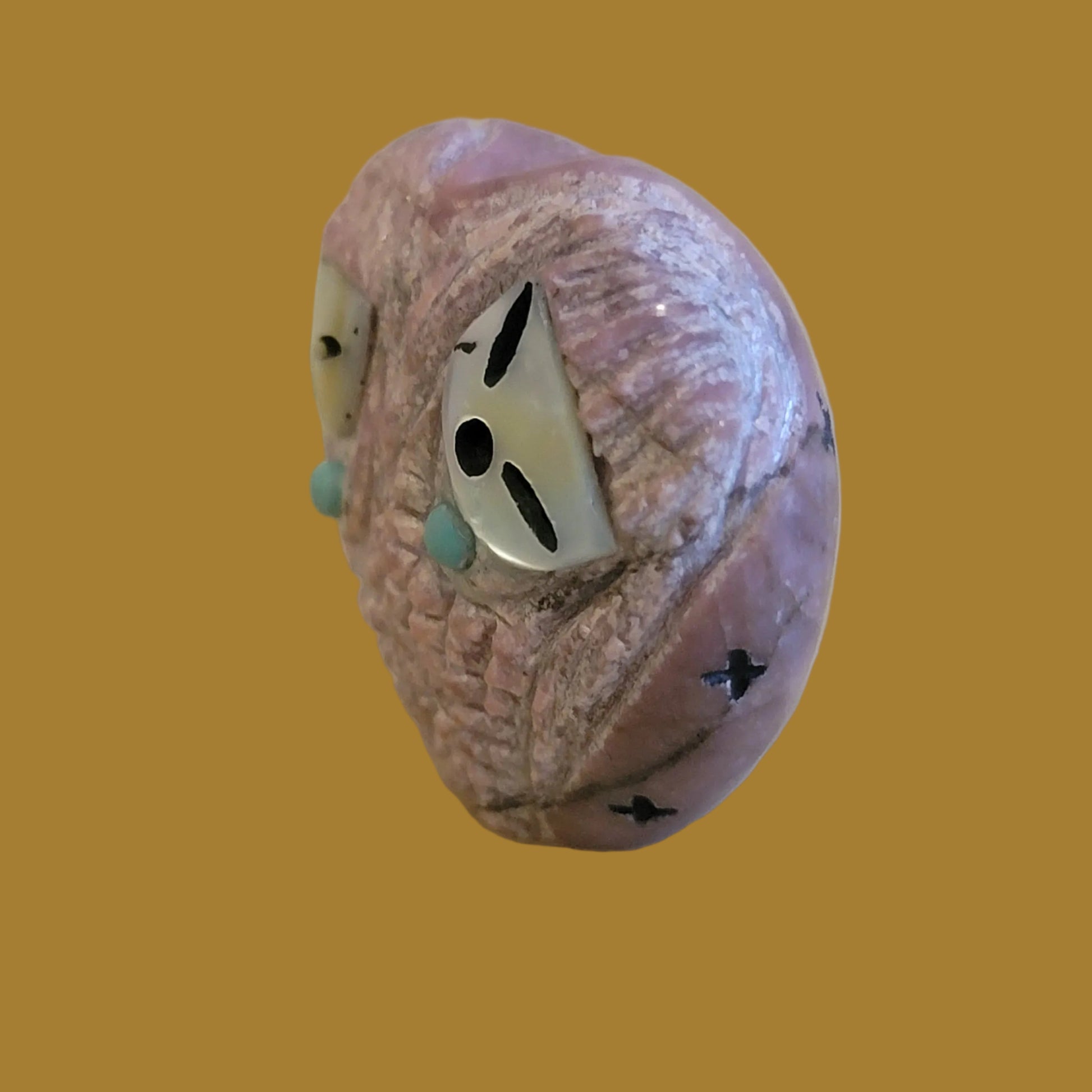 Rhodonite Heart Shaped Double Maidens Zuni Fetish