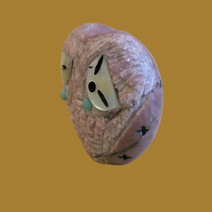 Rhodonite Heart Shaped Double Maidens Zuni Fetish