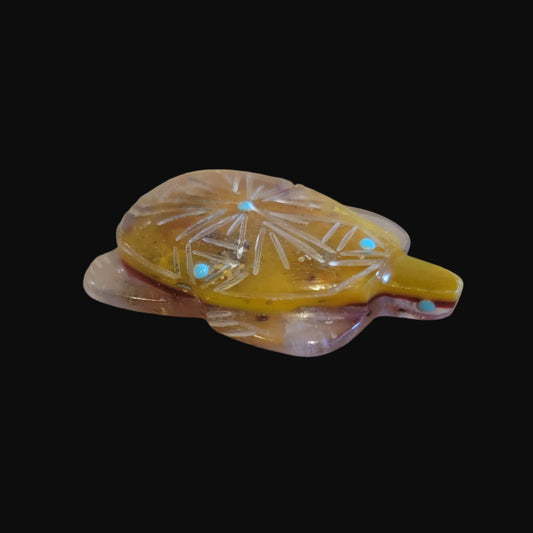 Beautiful Etched Surfite Sea Turtle Zuni Fetish