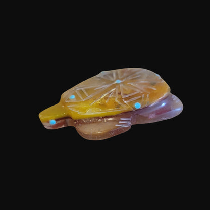 Beautiful Etched Surfite Sea Turtle Zuni Fetish