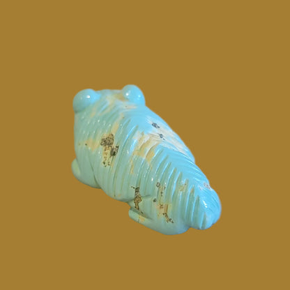 Natural Fox Turquoise Furry Navajo Badger Zuni Fetish