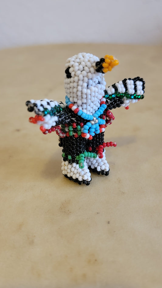 Fully Beaded Zuni Eagle Dancer w/ Removable Face Mask Indian Beadwork