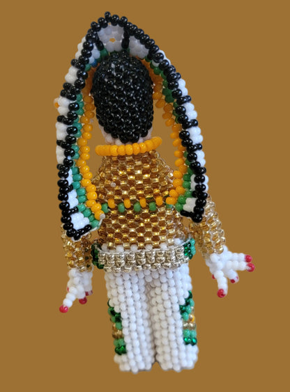 Fully Beaded Zuni Chief w/ Headdress Indian Beadwork