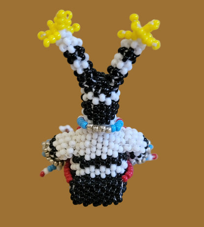 Fully Beaded Zuni Happy Sitting Hano Clown Indian Beadwork