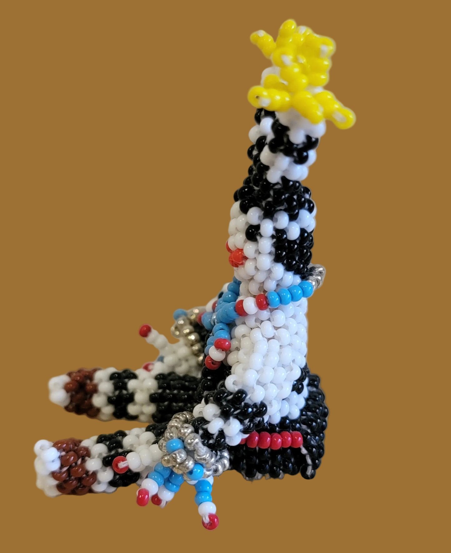 Fully Beaded Zuni Happy Sitting Hano Clown Indian Beadwork