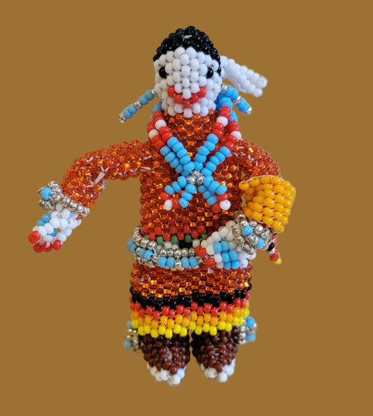 Zuni Fully Beaded Shawl Dancer Maiden Indian Beadwork