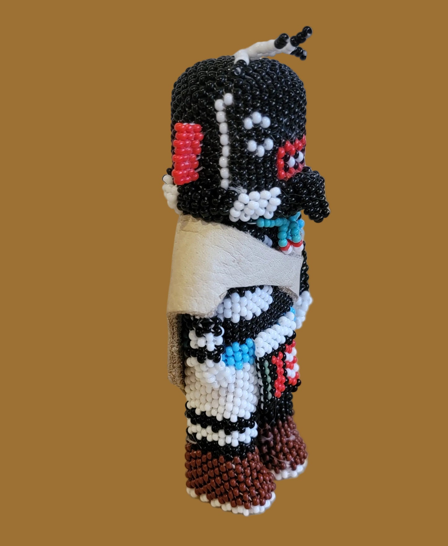 Fully Beaded Zuni "Left Handed" Kachina Indian Beadwork