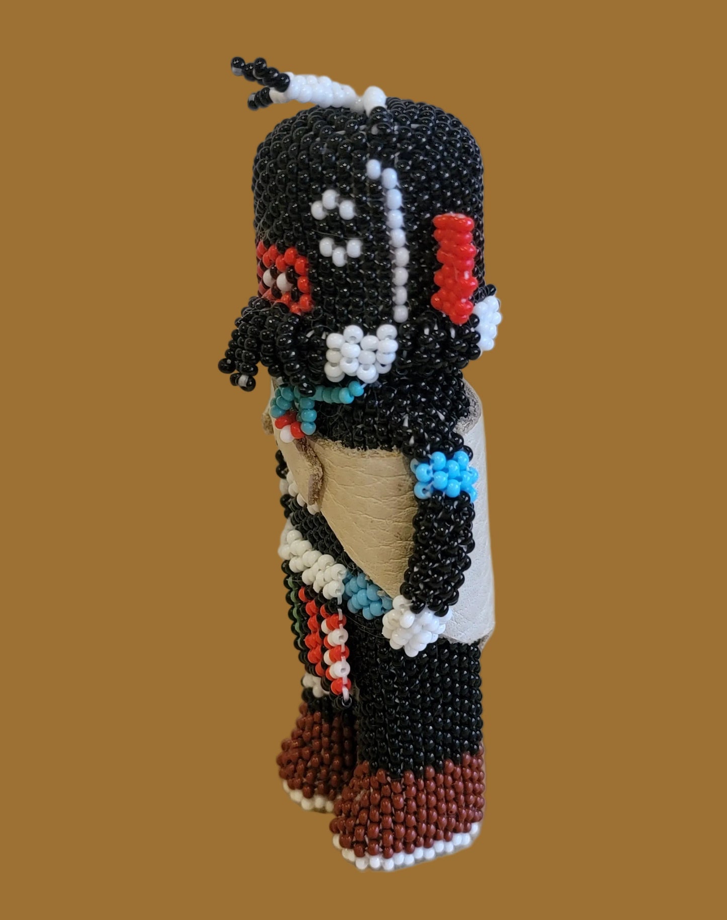 Fully Beaded Zuni "Left Handed" Kachina Indian Beadwork
