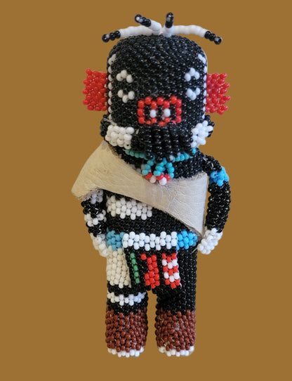 Fully Beaded Zuni "Left Handed" Kachina Indian Beadwork