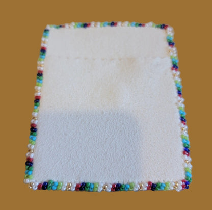 Navajo Fancy Beaded and Edged Buckskin Credit Card Holder Indian Beadwork