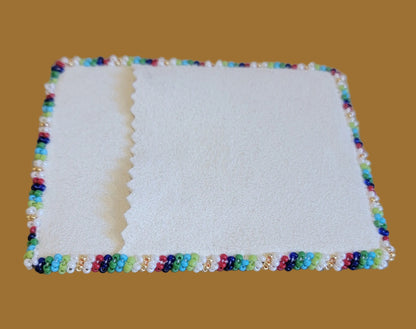 Navajo Fancy Beaded and Edged Buckskin Credit Card Holder Indian Beadwork