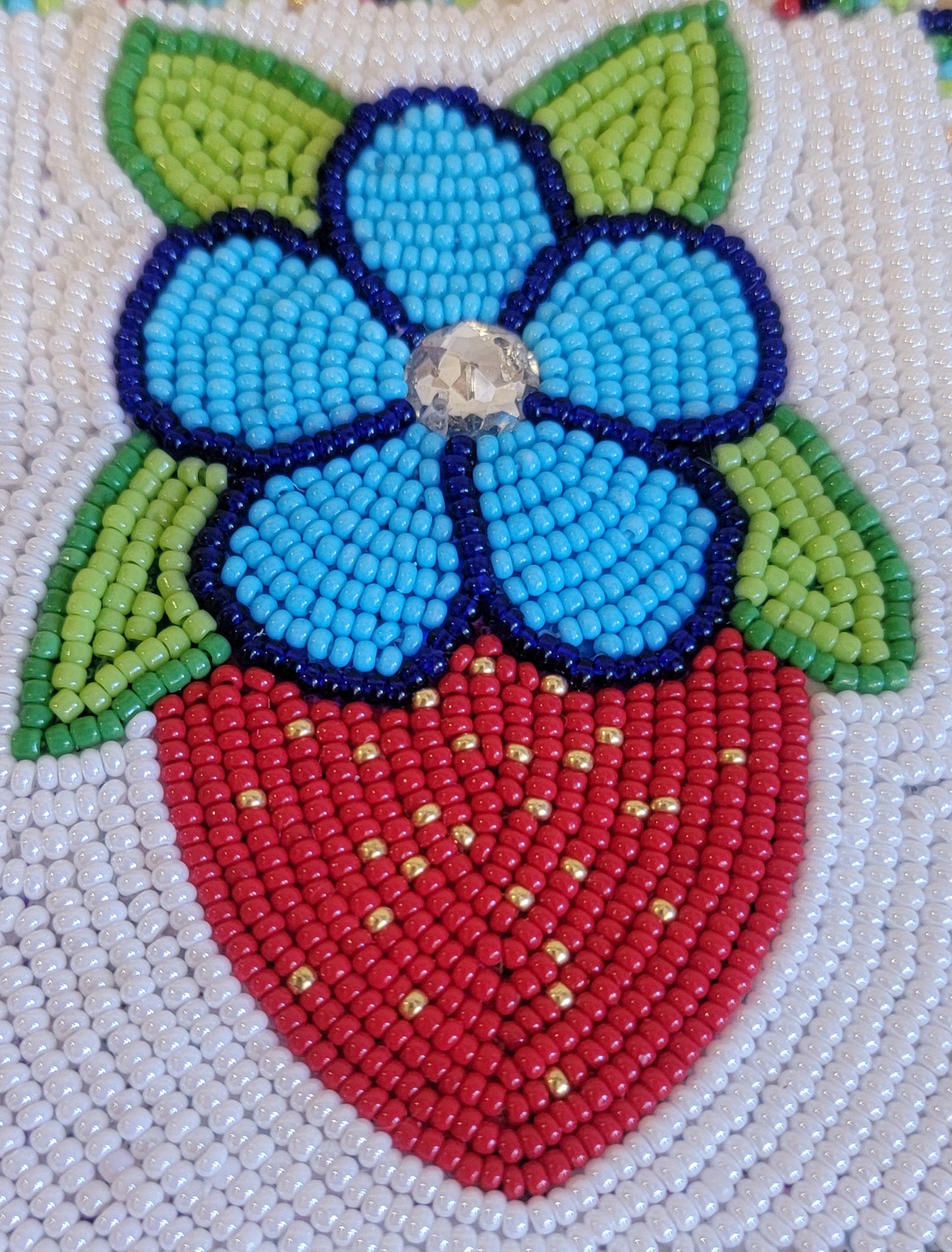 Navajo Fancy Beaded and Edged Buckskin Credit Card Holder Indian Beadwork