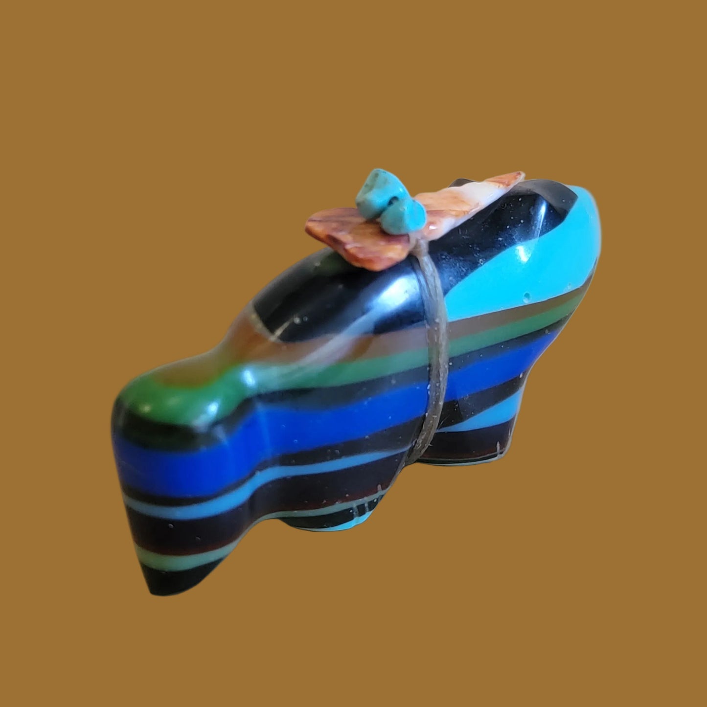 Colorful and Cool Surfite Wolf Zuni Fetish