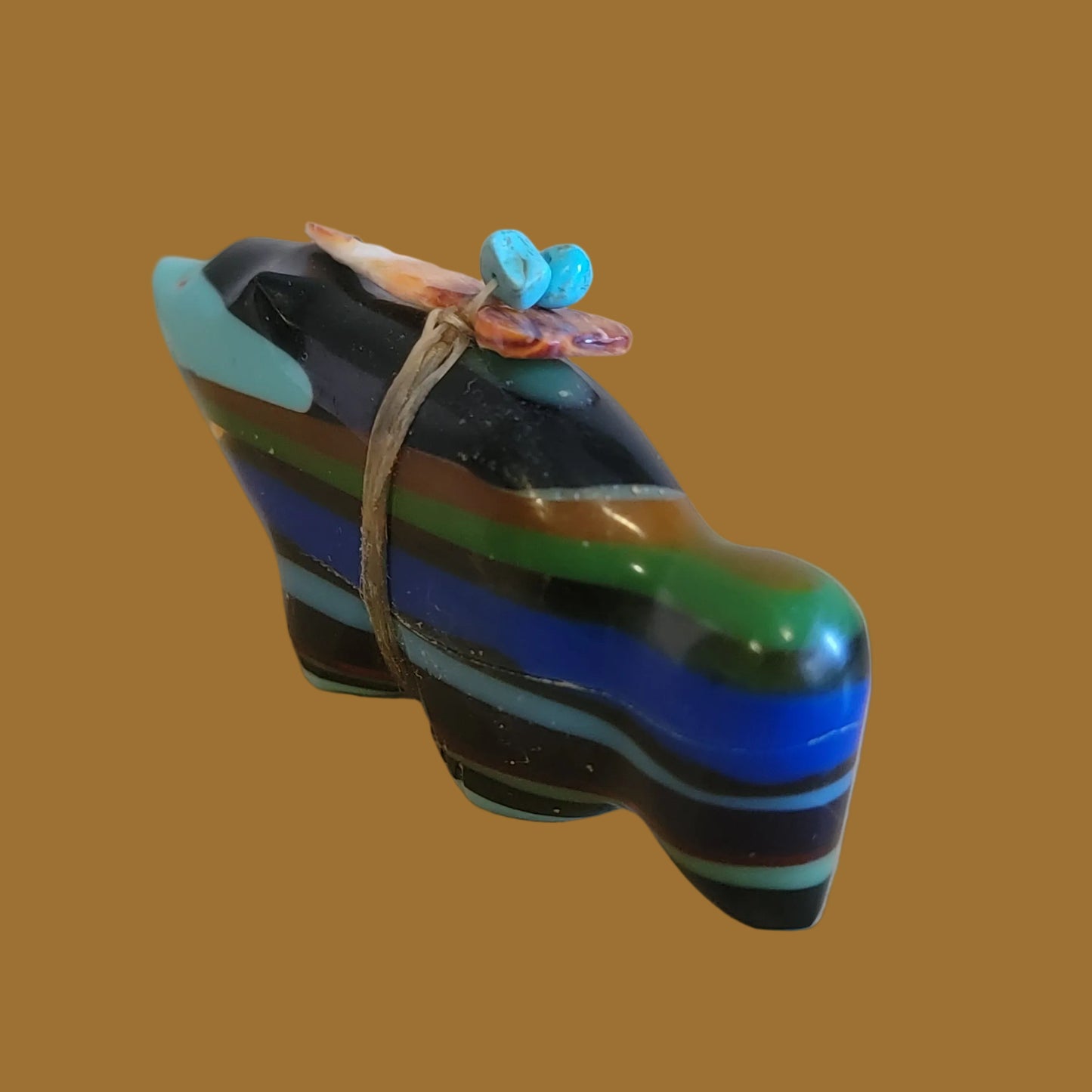 Colorful and Cool Surfite Wolf Zuni Fetish