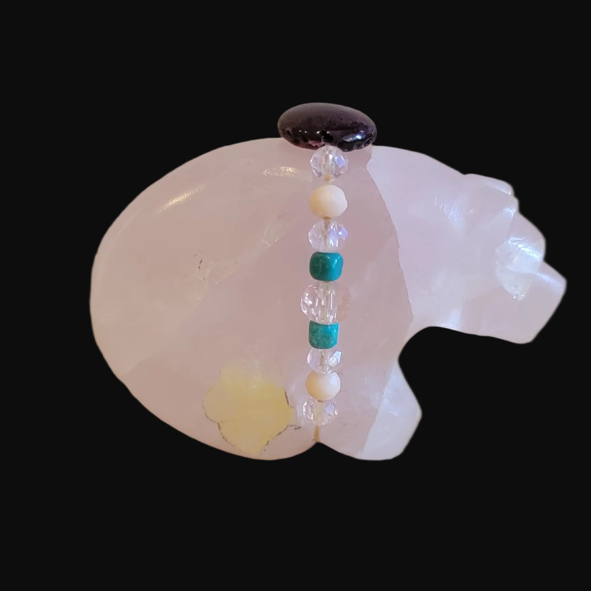 Elegant Rose Quartz Zuni Fetish Bear