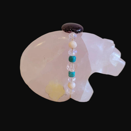 Elegant Rose Quartz Zuni Fetish Bear