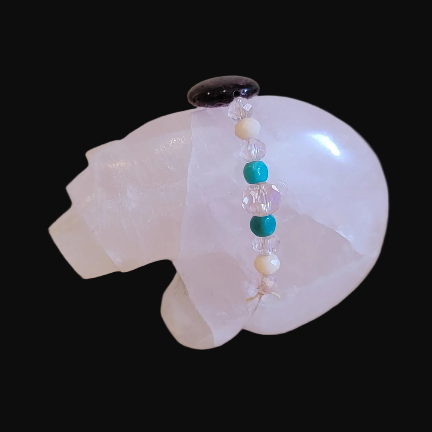 Elegant Rose Quartz Zuni Fetish Bear