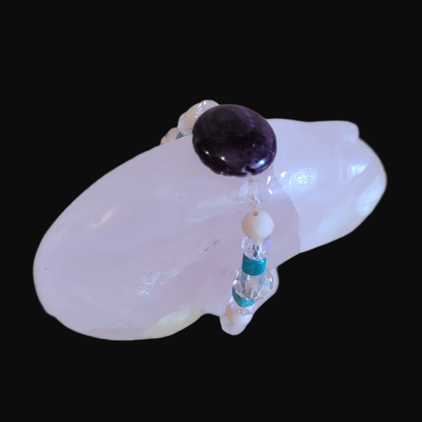 Elegant Rose Quartz Zuni Fetish Bear