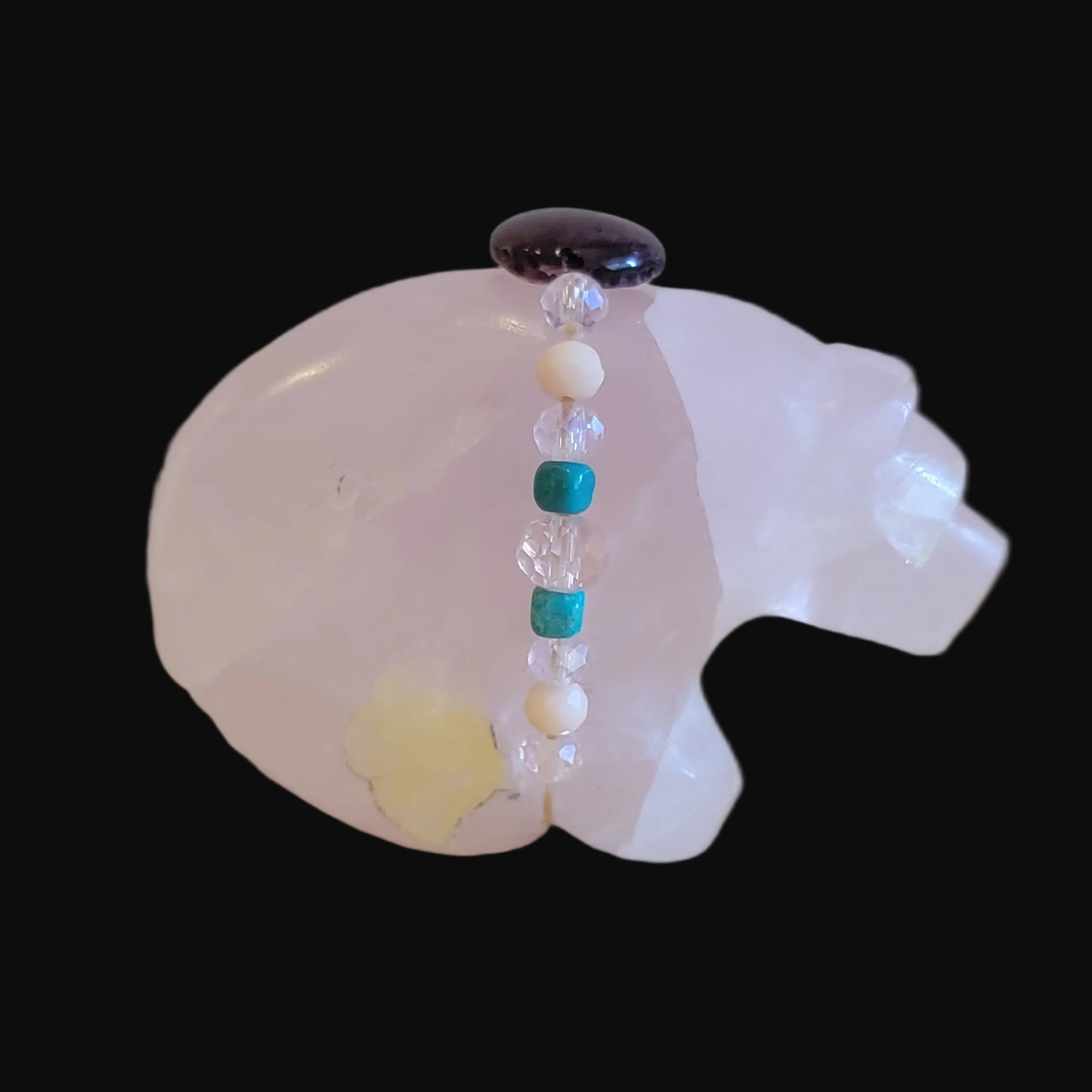 Elegant Rose Quartz Zuni Fetish Bear