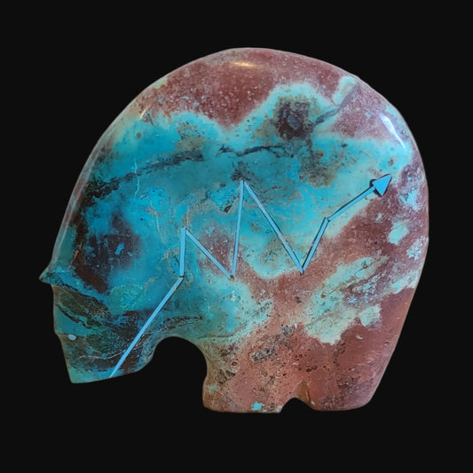 Classy and Classic Chrysocolla Zuni Medicine Bear Zuni Fetish