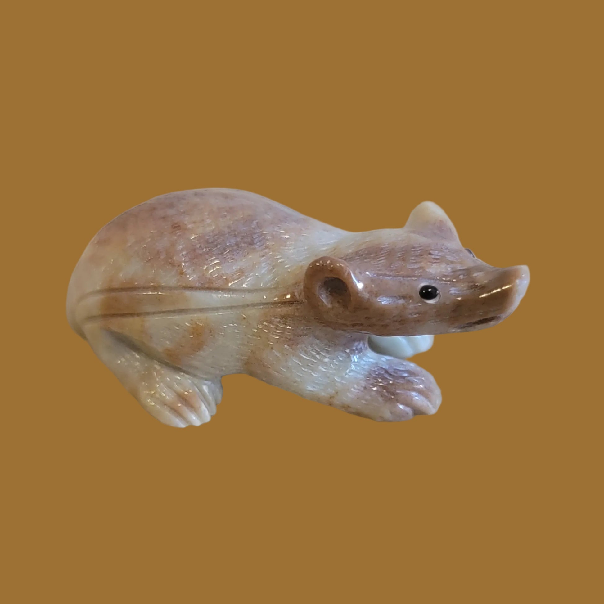 Adorable Picasso Marble Badger Zuni Fetish