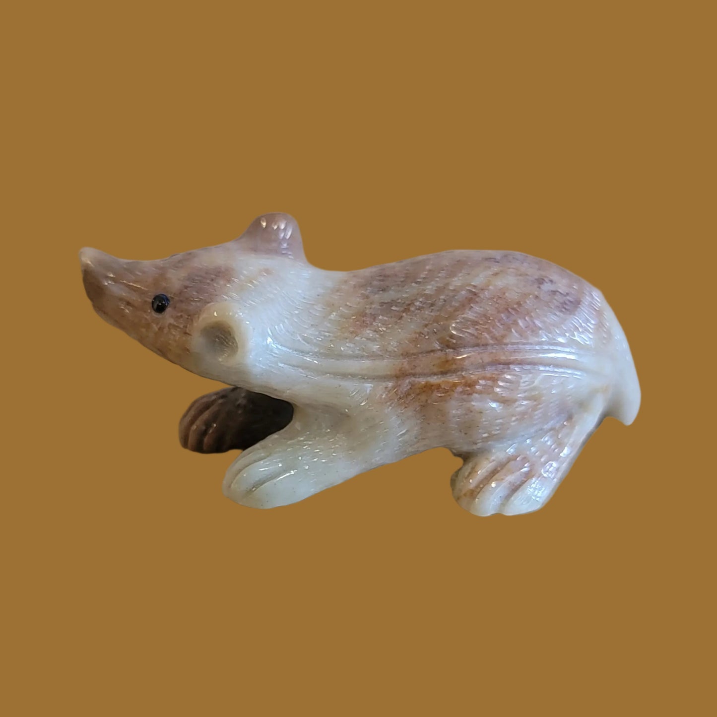 Adorable Picasso Marble Badger Zuni Fetish