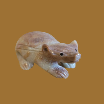 Adorable Picasso Marble Badger Zuni Fetish