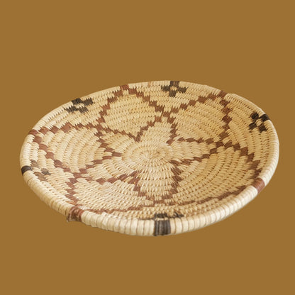 Papago/ Tohono O'Odham Coiled Squash Blossom Pattern Indian Basket
