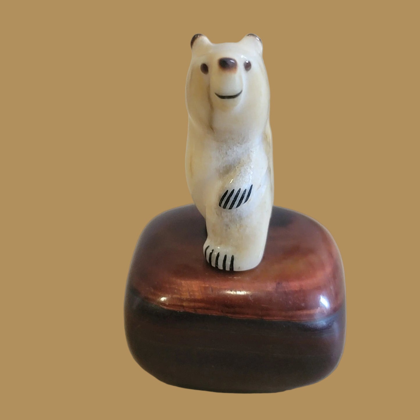 Antler Bear w/Red Tiger's Eye Zuni Fetish