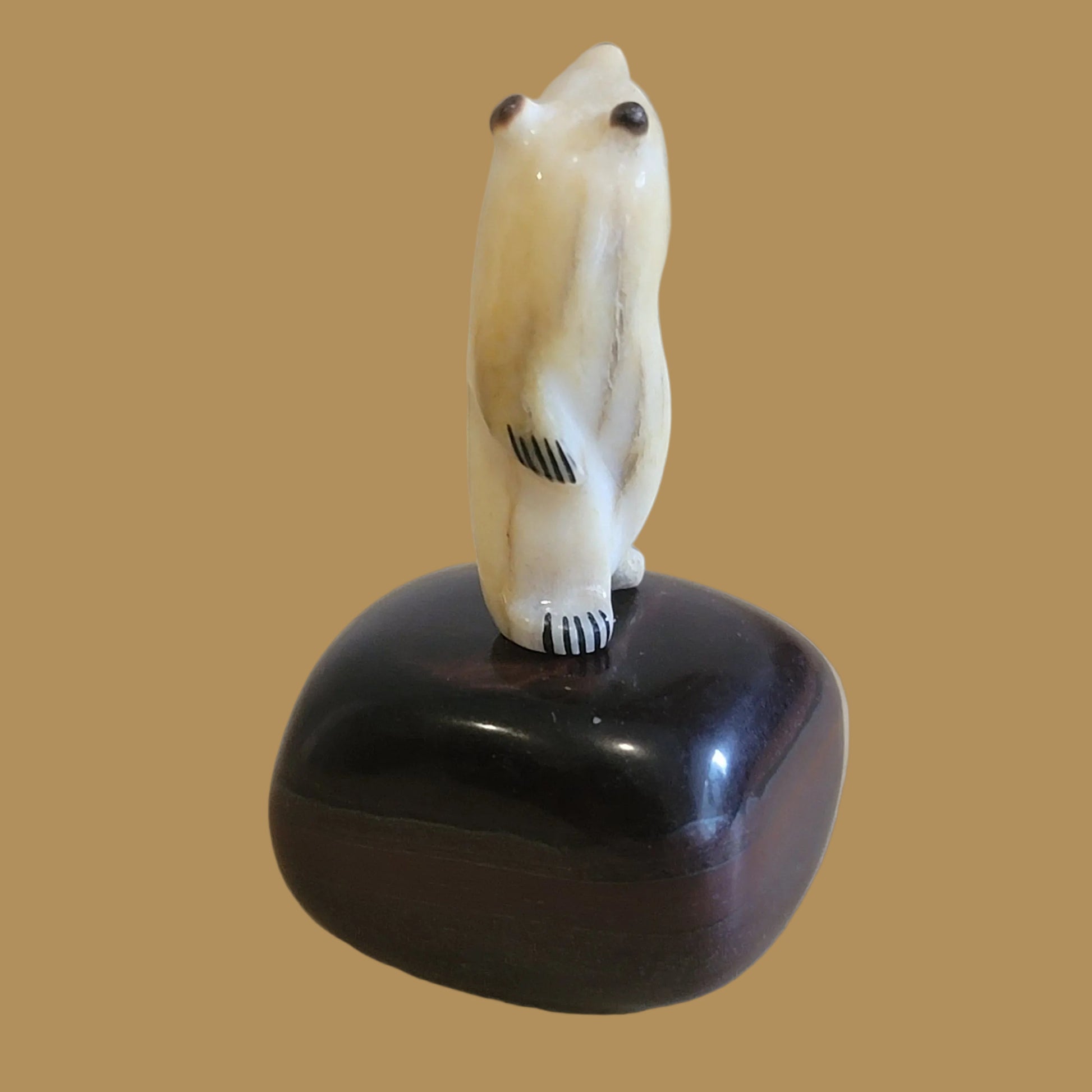 Antler Bear w/Red Tiger's Eye Zuni Fetish