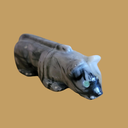 Picasso Marble Navajo Mountain Lion Zuni Fetish
