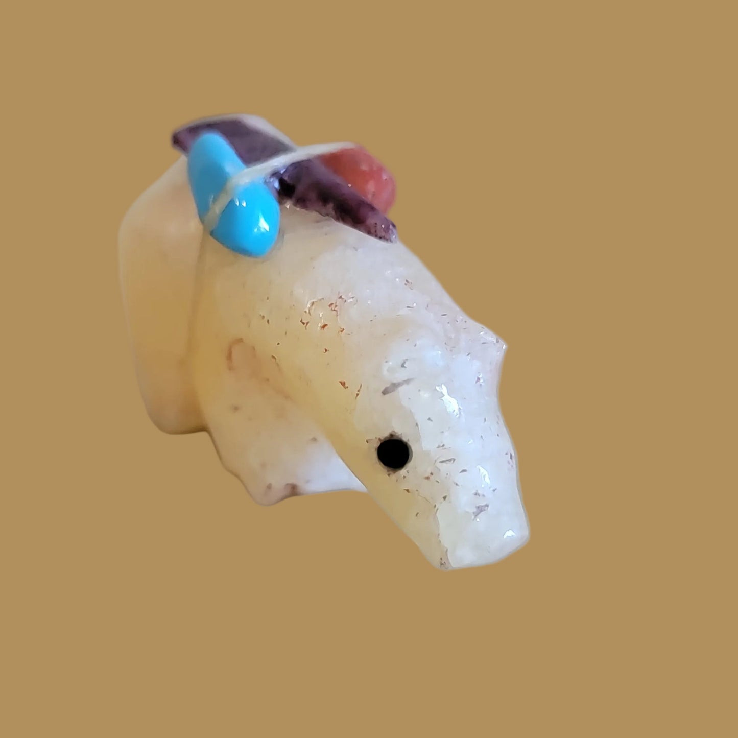 Calcite Bear w/Pack Zuni Fetish