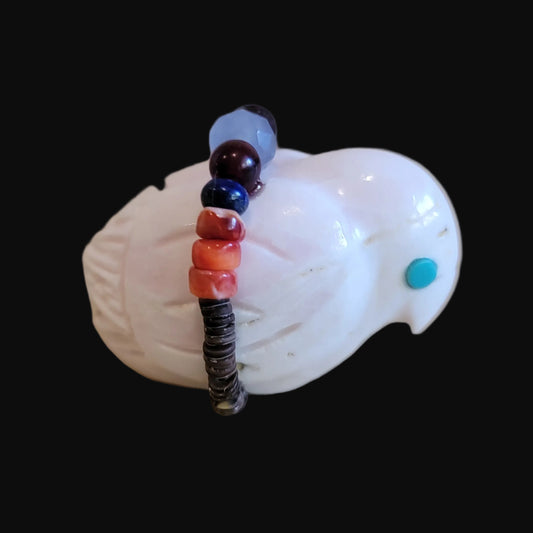 Pink Mangano Calcite Messenger Bird Zuni Fetish