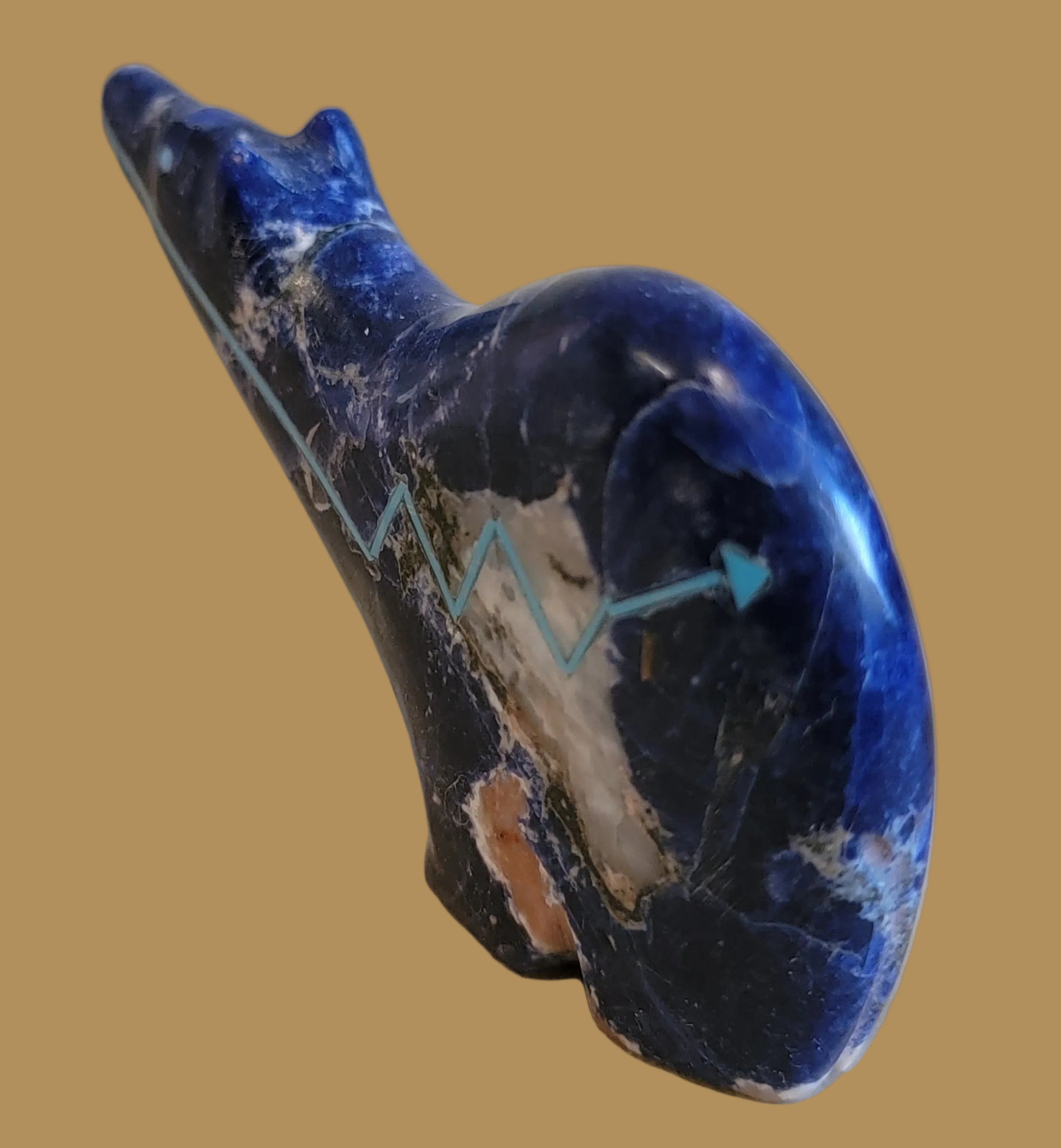 Sunset Sodalite Star Gazing Medicine Bear Zuni Fetish