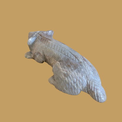 Picasso Marble Prowling Badger Zuni Fetish