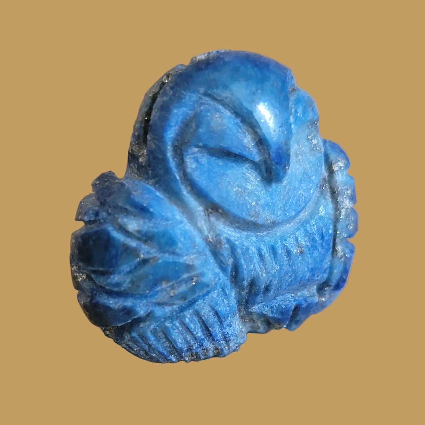 Denim Lapis Sleeping Owl Zuni Fetish