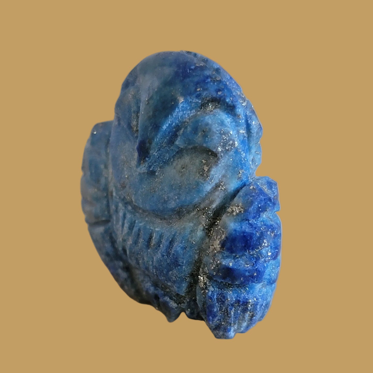 Denim Lapis Sleeping Owl Zuni Fetish