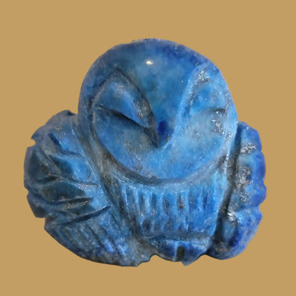 Denim Lapis Sleeping Owl Zuni Fetish