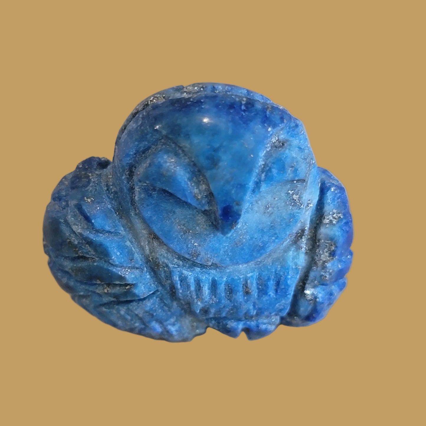 Denim Lapis Sleeping Owl Zuni Fetish