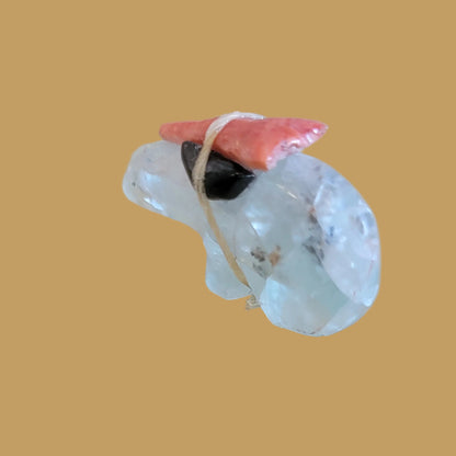 Fluorite Bear w/ Pack Zuni Fetish