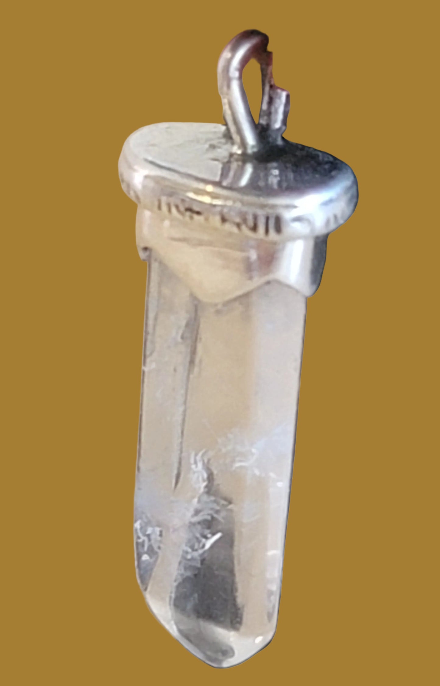 Mesmerizing Black Marble Healing Raven w/ Crystal Necklace Zuni Fetish