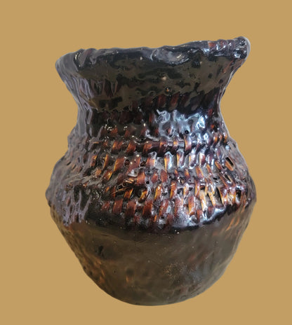 Navajo Traditional Pine Pitch Indian Basket