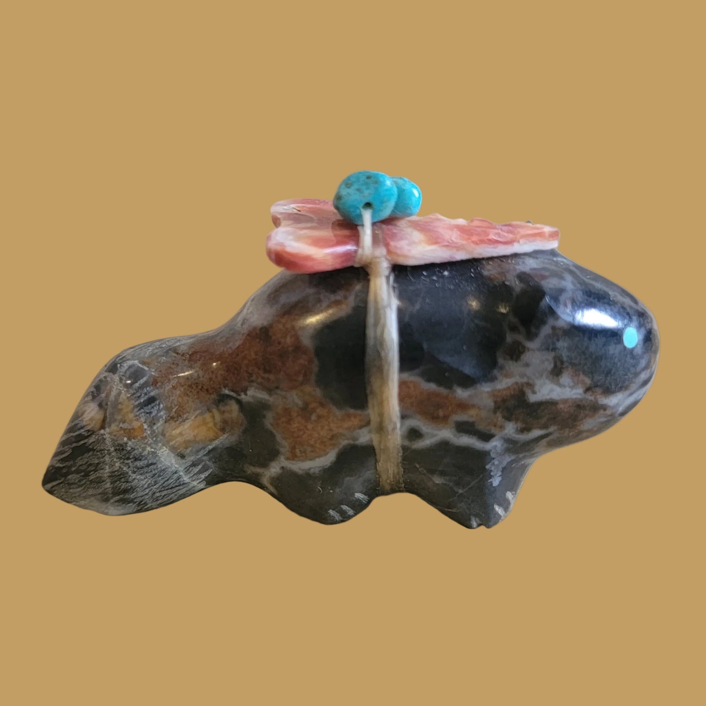 Fluffy Tailed Orca Agate Cat Zuni Fetish