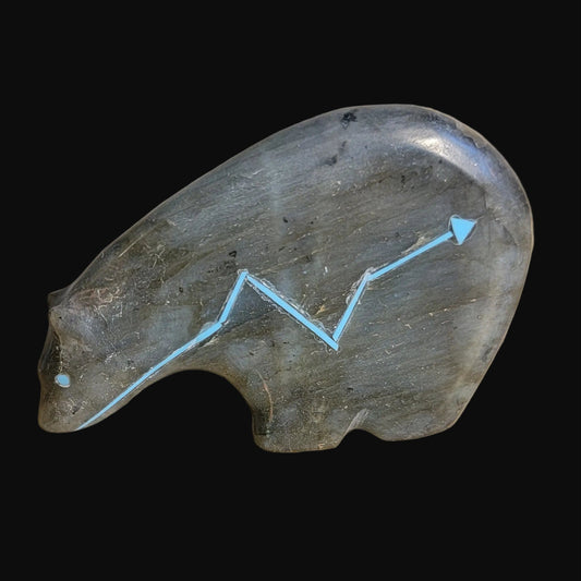 Extraterrestrial Labradorite Medicine Bear Zuni Fetish