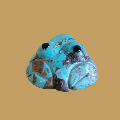 Turquoise Toad w/Big Eyes Zuni Fetish