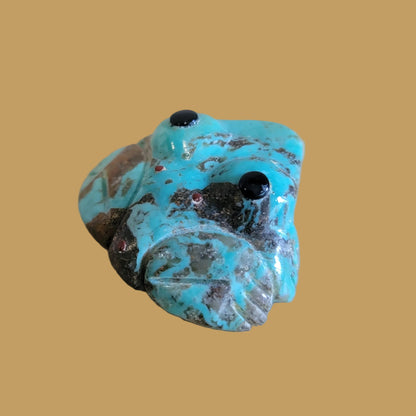 Turquoise Toad w/Big Eyes Zuni Fetish