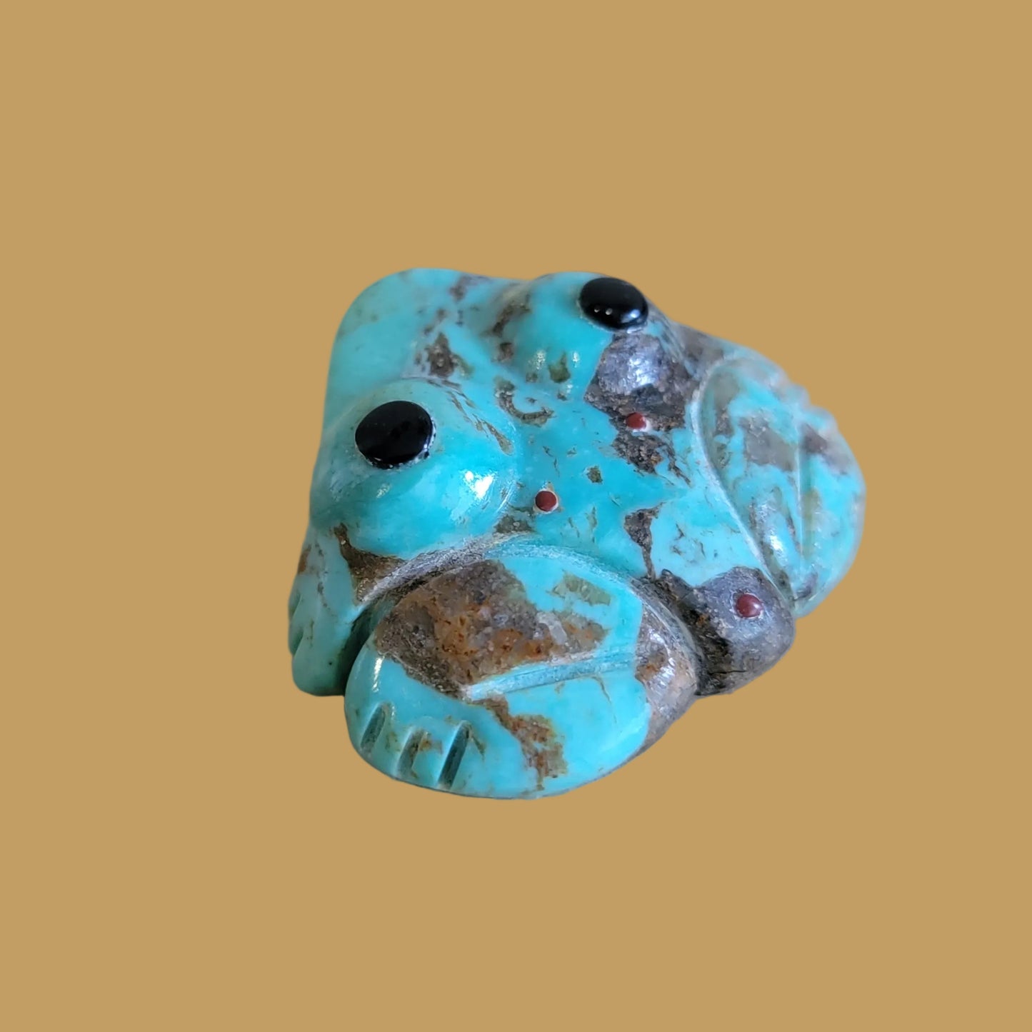 Turquoise Toad w/Big Eyes Zuni Fetish