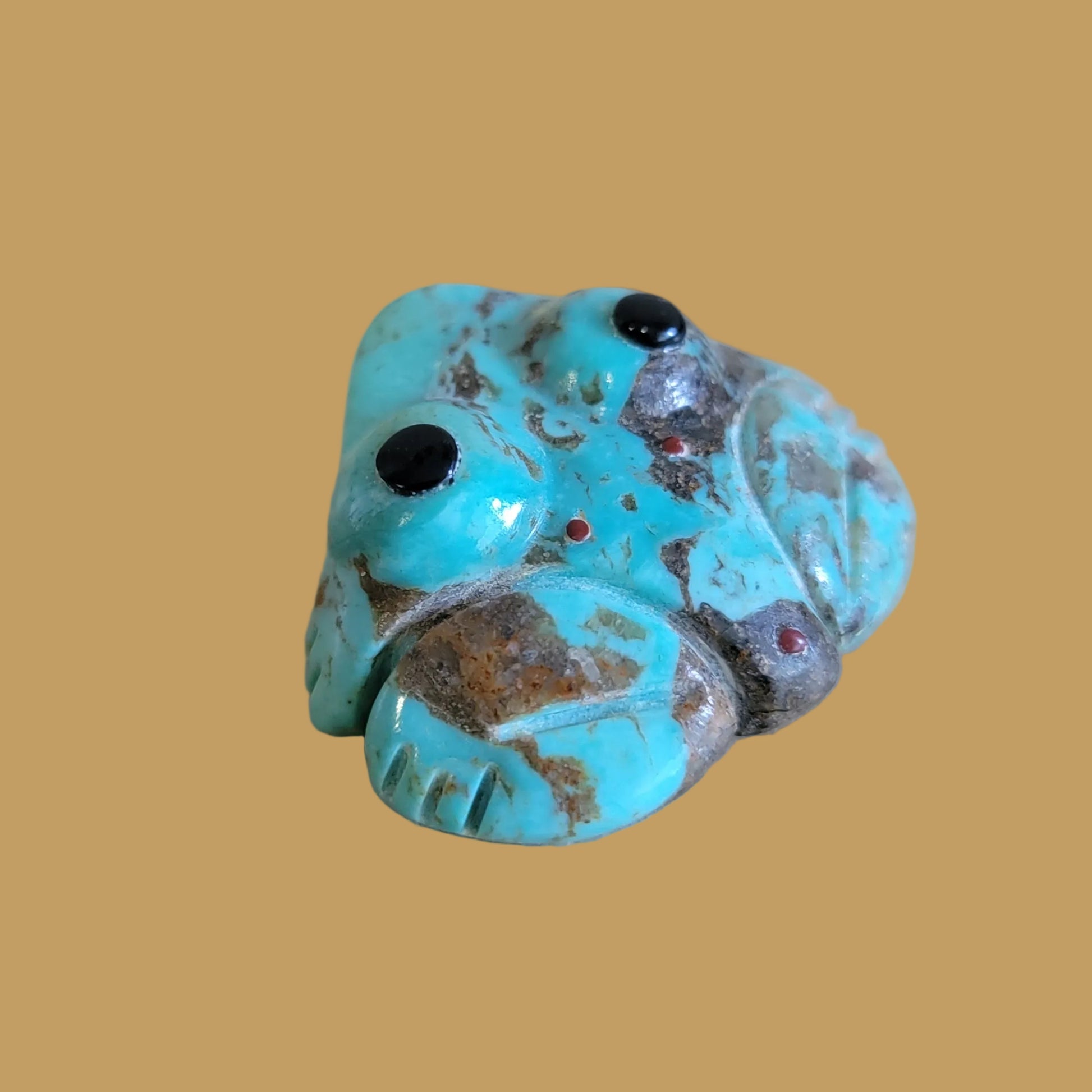 Turquoise Toad w/Big Eyes Zuni Fetish