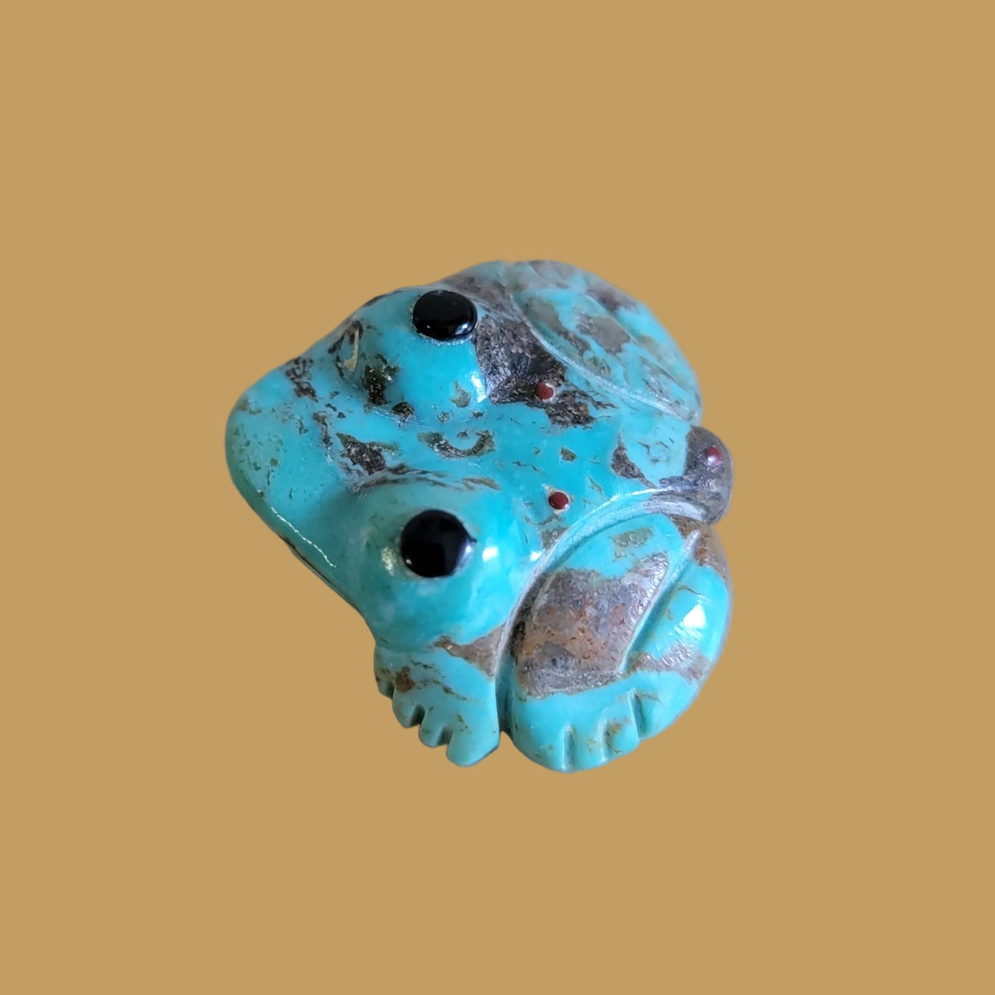Turquoise Toad w/Big Eyes Zuni Fetish