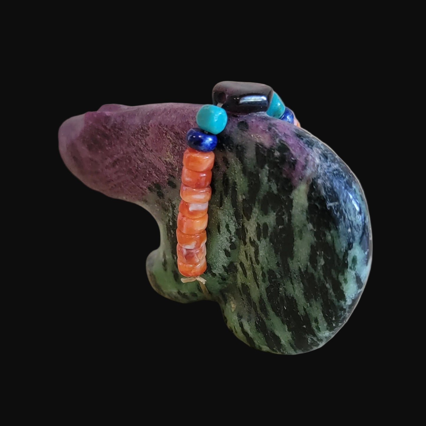 Ruby in Zoesite Bear w/ Fancy Bundle Zuni Fetish